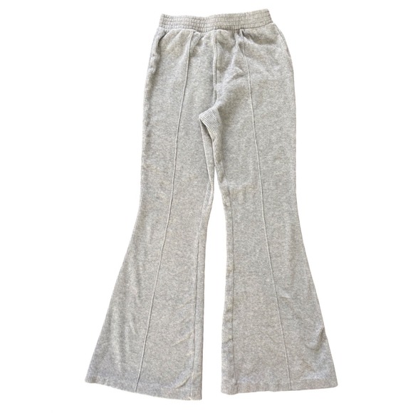 aerie Pants - Aerie gray high rise velour ribbed flare Yoga pants XS